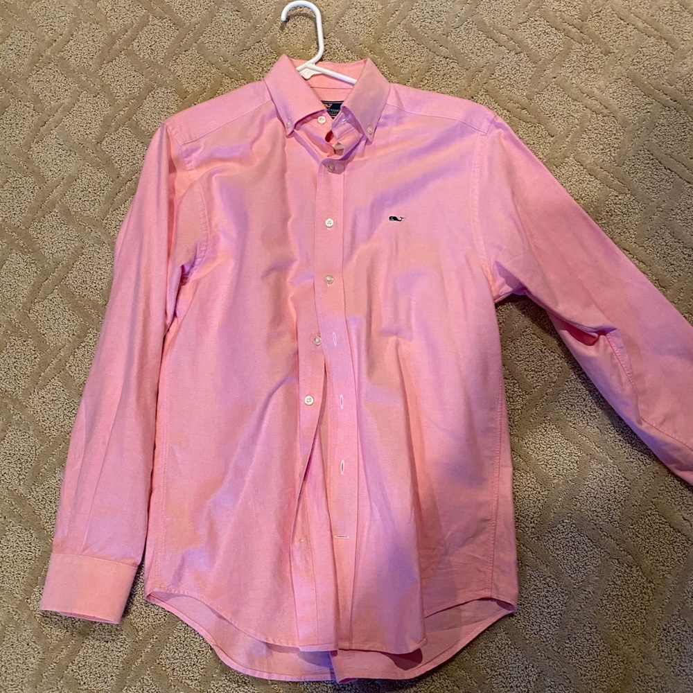 VV pink button down